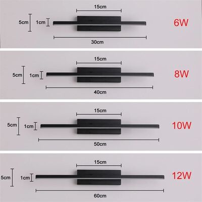 330° Rotatable LED Wall Light Minimalist black Bathroom Strip mirror front light(WH-MR-81)