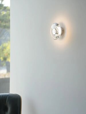 Minimalist Bedside Wall Lamp Living Room Corridor Aisle Round Crystal Mirror Front Lights(WH-MR-83)