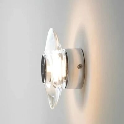 Minimalist Bedside Wall Lamp Living Room Corridor Aisle Round Crystal Mirror Front Lights(WH-MR-83)