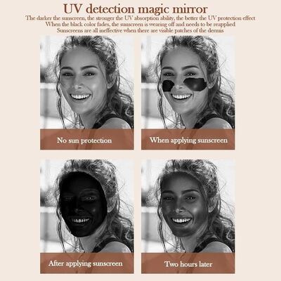 Sunscreen Testing Camera  2X Magnification Travel Makeup UV Mirror with Light(WH-MR-89)