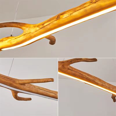 Dining room lights farmhouse lighting LED Wooden Color hanging light Vintage Resin Branches Pendant Light (WH-VP-300)