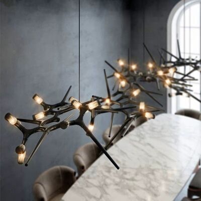 Ceiling Kitchen island lighting Dining Living room Hanging lights Black retro Chandelier (WH-VP-301)