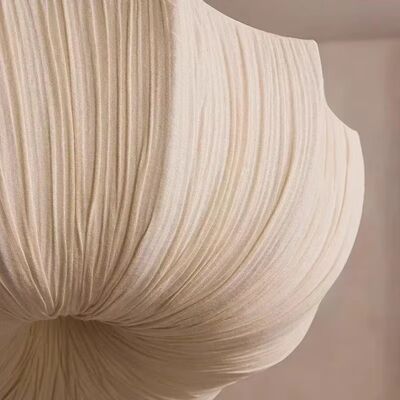 Living Dining Room Chandelier Lighting Wabi Sabi Retro Fabric Pendant Lights (WH-VP-308)