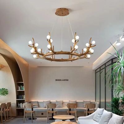 Nordic Designer Living Room Branch Chandelier Vintage Resin Antler Chandelier (WH-VP-316)