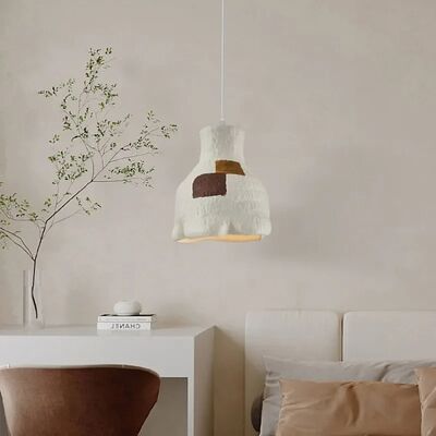 Minimalism Resin Hanging Lamp Vintage Wabi Sabi Pendant Light (WH-VP-325)