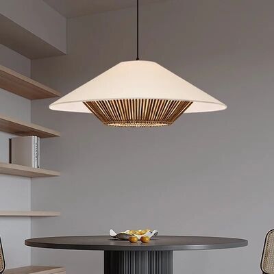 Japanese Wabi Sabi Pendant lamp Fabric Rattan Woven Chandelier Vintage  Rope Pendant light (WH-VP-336)