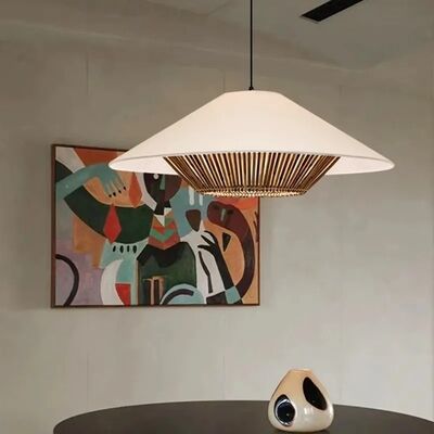 Japanese Wabi Sabi Pendant lamp Fabric Rattan Woven Chandelier Vintage  Rope Pendant light (WH-VP-336)
