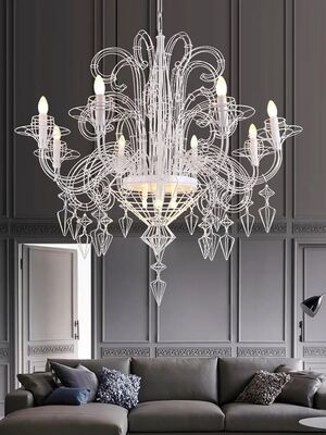 Black French Farmhouse Hanging Lamp Vintage Industrial Led Chandelier (WH-VP-346)