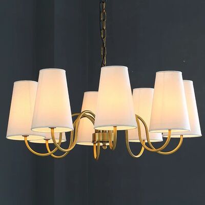 American Rural Chandelier Simple Living Room chandeliers Retro Cloth Cover Lamp (WH-VP-348)
