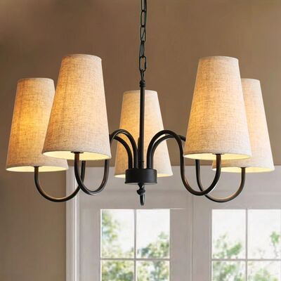 American Rural Chandelier Simple Living Room chandeliers Retro Cloth Cover Lamp (WH-VP-348)