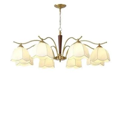 LED Hanging Lamp For Bedroom Retro Chandelier Wabi Sabi Fabric Pendant Light (WH-VP-352)