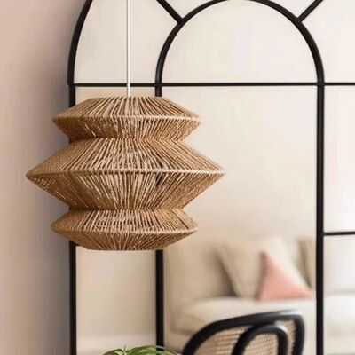 Wabi Sabi Style Handmade  Rope Weaving Creative Light Retro Chandelier (WH-VP-356)