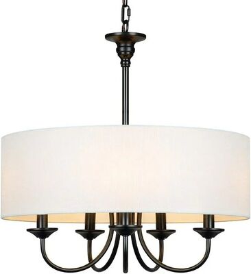 American Fabric Shade Chandelier Rustic Vintage Minimalist Fabric Pendant Lamp Retro Fabric Hanging Lighting (WH-VP-369)