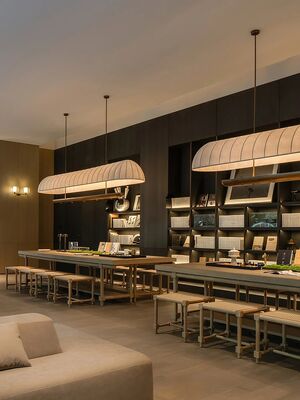 Japanese Dining Table Lamp Retro Tea Room Island Coffee Shop Long Bar Table Lamp (WH-VP-371)