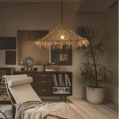 coffee light Bedroom Hall Dining Table handmade rattan lamp Vintage pendant light(WH-WP-98)