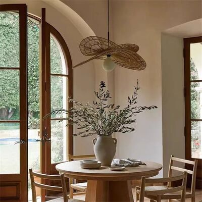 Bedroom rustic lamp Restaurant Decor Wabi-sabi Vintage wicker Rattan pendant lamp(WH-WP-99)