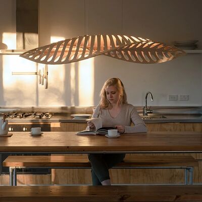 Kitchen Island Lighting Decor Cafe Dining Room Nordic Minimalist Bamboo Pendant Light(WH-WP-109)