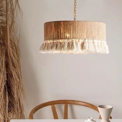 Kitchen Light Bedroom Bohemian Pendant Light Vintage  Rope Tassel Pendant lamp(WH-WP-11)