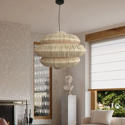 Dining Room lamp Decor Living Room Creative Rattan woven lantern Antibes Grande Chandelier(WH-WP-113)