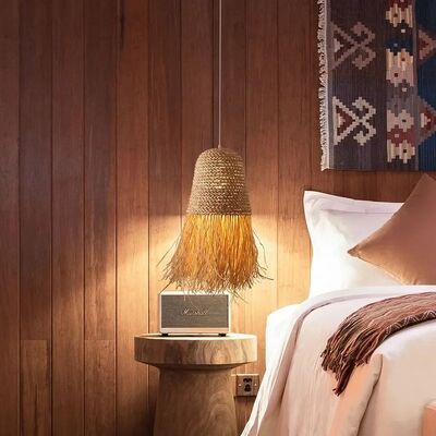 Suspend Lamp Fixtures Dining Room Minimalism E27 Wabi Sabi Fabric lamp Anders Pendant Light(WH-WP-132)