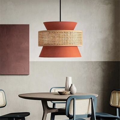 Dining Room Hanging Light Indoor Decor Creative Chinese Hand Woven Rattan Pendant Lamp(WH-WP-135)