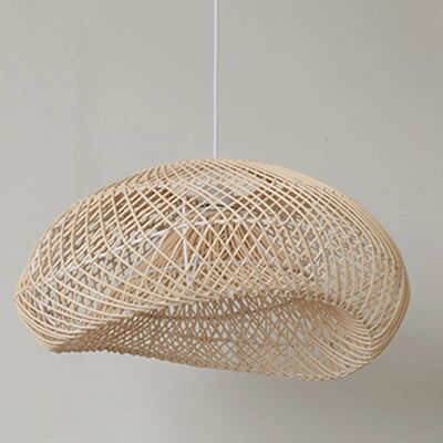 Restaurant Loft Lights Fixture Living Room Bedroom Vintage Wabi Sabi Wicker Pendant Lamp(WH-WP-149)