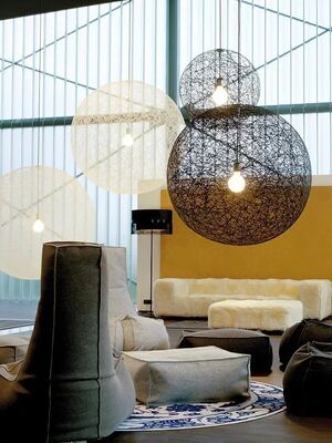 Loft Hanging Lamp Living Room Home Decoration Nordic Rattan Weaving Spherical Pendant light(WH-WP-145)
