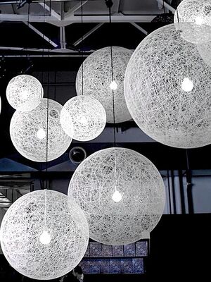 Loft Hanging Lamp Living Room Home Decoration Nordic Rattan Weaving Spherical Pendant light(WH-WP-145)