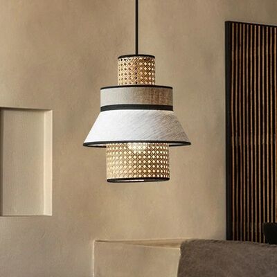 Kitchen Hanging Lights Living Room Decor Home Classical Art Cloth Cover Pendant Lights(WH-WP-146)