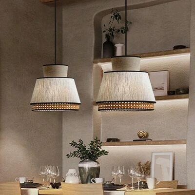 Kitchen Hanging Lights Living Room Decor Home Classical Art Cloth Cover Pendant Lights(WH-WP-146)