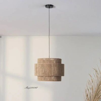 Japanese Style Rattan Pendant Lights Vintage Creative  Rope Pendant Light Shyla Chandelier（WH-AP-624）