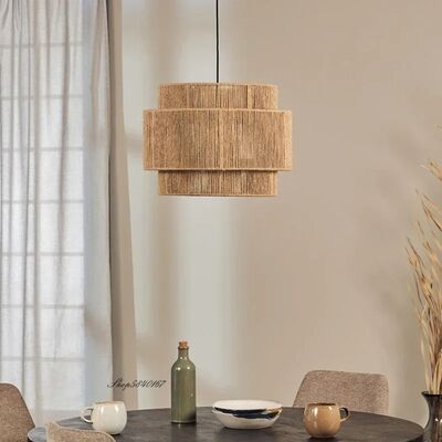 Japanese Style Rattan Pendant Lights Vintage Creative  Rope Pendant Light Shyla Chandelier（WH-AP-624）