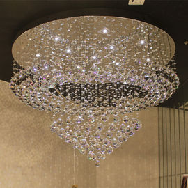 Large Flush mount crystal ceiling chandelier Lighting Fixtures For Indoor home Decorative (WH-CA-19)