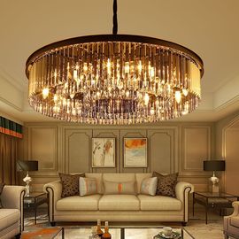 Semi flush Crystal ceiling Pendant Light Fixtures Amber Color For Home Decoration (WH-CA-21)