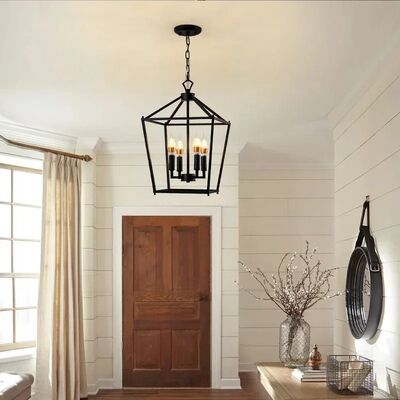 Loft Vintage Iron Birdcage Pendant Light Modern  Darlana Linear Lantern Chandelier（WH-AP-640）