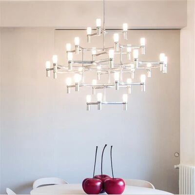 Crown Major Pendant lamp Nordic Tube chrome chandelie Crown Plana Mega Pendant（WH-AP-644）