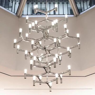 Crown Major Pendant lamp Nordic Tube chrome chandelie Crown Plana Mega Pendant（WH-AP-644）