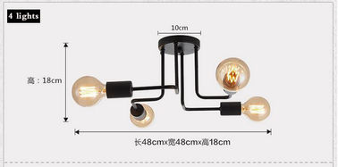 Vintage retro industrial ceiling lighting for indoor home Lighting Fixtures (WH-LA-12)