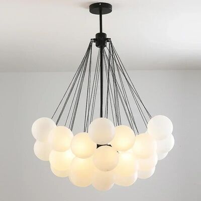 Glasses Bubble Chandeliers Nordic Frosted Glass Gold Black Pendant Light （WH-AP-669）