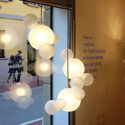 Modern Clear Glass Pendant Light Living Room Bubble Glass Hanging Lamp （WH-AP-670）