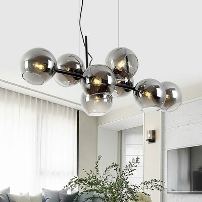 Nordic Glass Chandelier for Dining Room Kitchen Living Room Bedroom Glass Ball Black Ceiling Pendant Lamp （WH-AP-671）