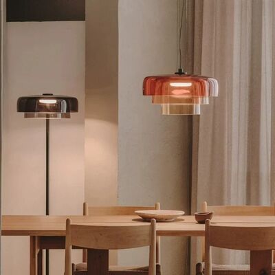 Simple Vintage Glass Lampshade Pendant Lamps Minimalist Dining Room Cafe Bar LED Chandelier （WH-AP-674）