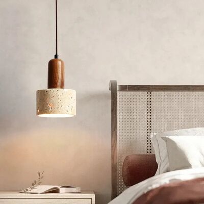 Wabi Sabi Pendant Light Designer Retro Stone Light Bedroom Bedside Dining Lights（WH-AP-676）