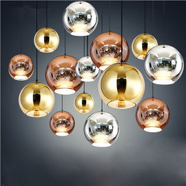 Silver gold copper Color Glass Globe Pendant Light for indoor home Kitchen Decoration (WH-GP-01)