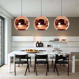 Silver gold copper Color Glass Globe Pendant Light for indoor home Kitchen Decoration (WH-GP-01)