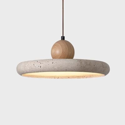 Vintage Natural Stone LED Pendant Light Nordic Retro Travertine Chandelier （WH-AP-697）