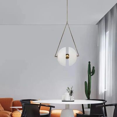 LED Milk White Glass Pendant Lamp Nordic Glass Ball Pendant Light （WH-AP-711）