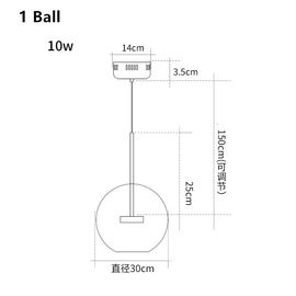 White glass unique glass Kitchen Bedroom pendant lights hanging lamp Fixtures (WH-GP-09)