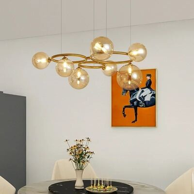 Magic Beans Chandelier Glass Bubbles Round G9 Light Fixture （WH-AP-719）