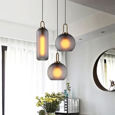 Postmodern retro hanging lamp Luxury Restaurant Nordic Ball Single glass pendant light(WH-GP-183)